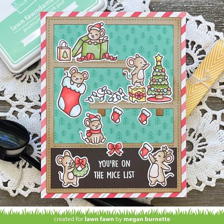 Lawn Fawn - Clear Stamps - A Mice Christmas LF4265