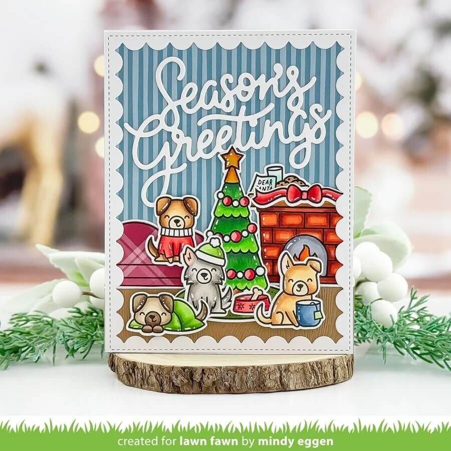 Lawn Fawn Dies - Giant Season's Greetings LF4274