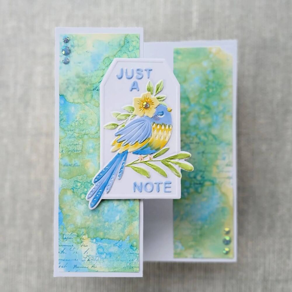 Lisa Horton Crafts Embossing Folder And Die 5"X7" - Songbirds