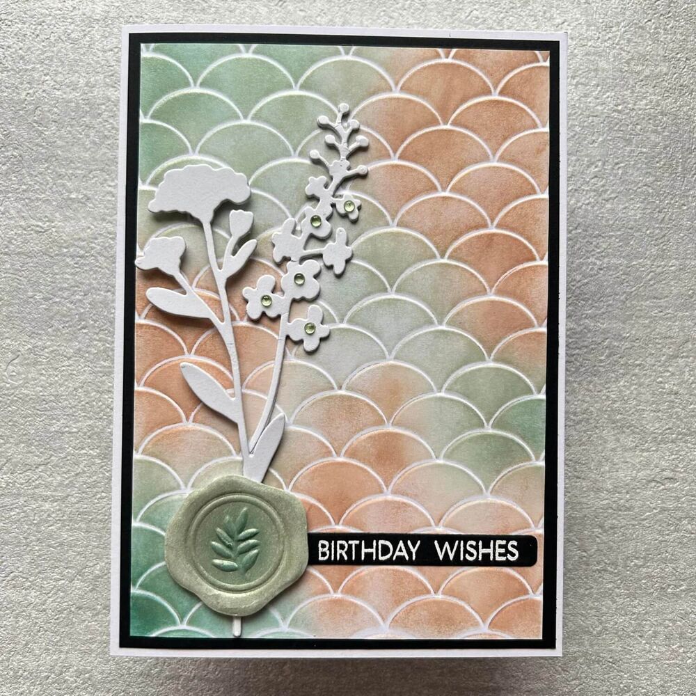 Lisa Horton Crafts Embossing Folder And Die 5"X7" - Wax Seals