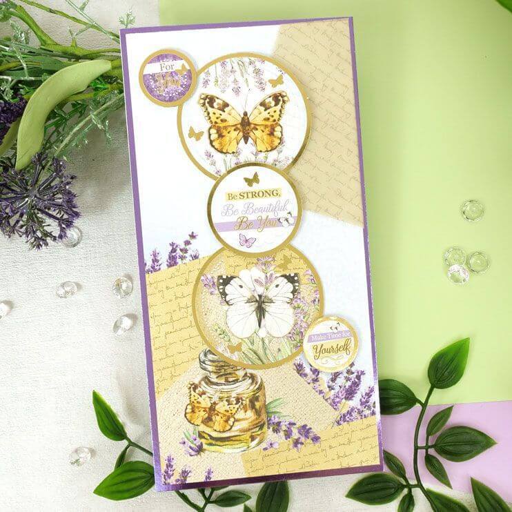 Hunkydory Forever Florals - Lavender Mirri Card Limited Edition