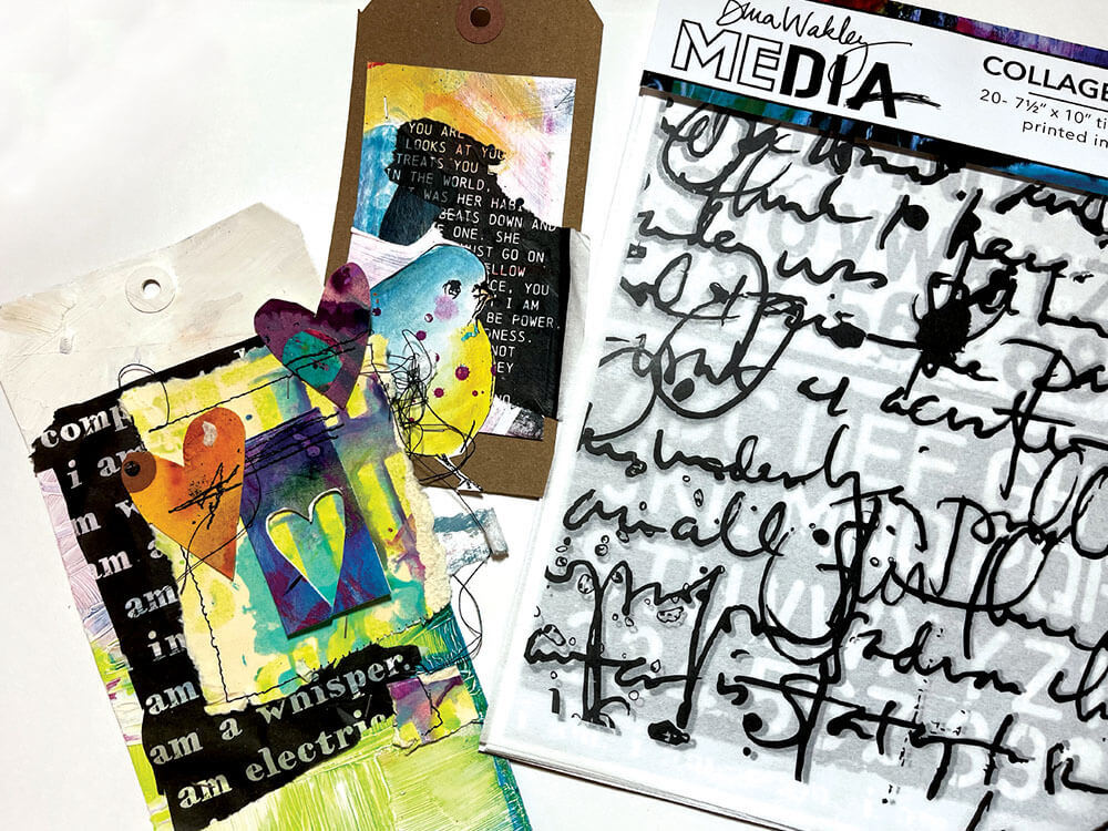 Dina Wakley Media Collage Paper - Text MDA77886