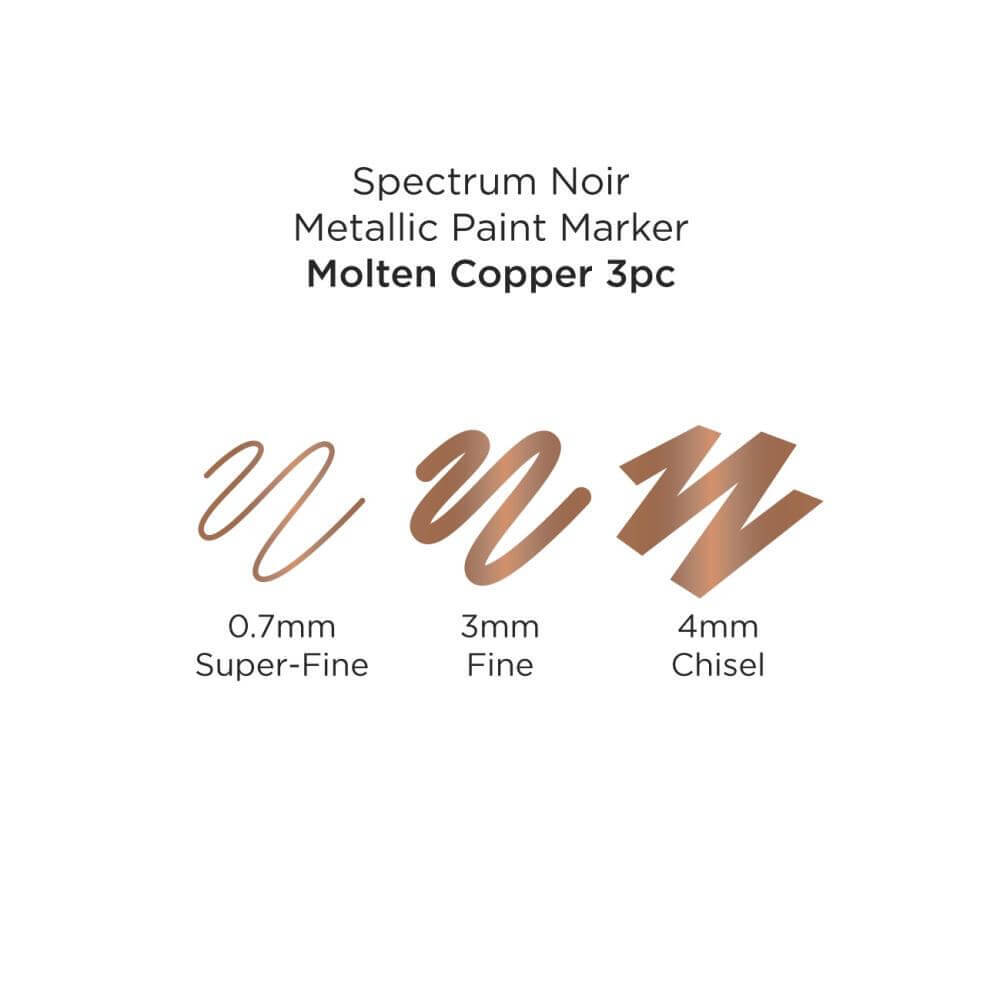 Spectrum Noir Metallic Paint Marker 3/PKg - Molten Copper
