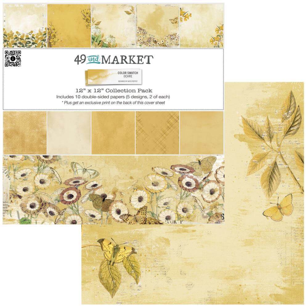 49 And Market Collection Pack 12"X12" - Color Swatch: Ochre