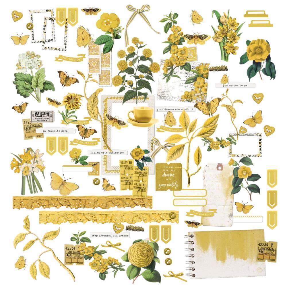 49 and Market Color Swatch: Ochre Laser Cut Outs - Elements