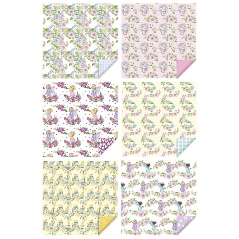 The Paper Boutique 8 in x 8 in Decorative Paper Pad - Floral Fairies