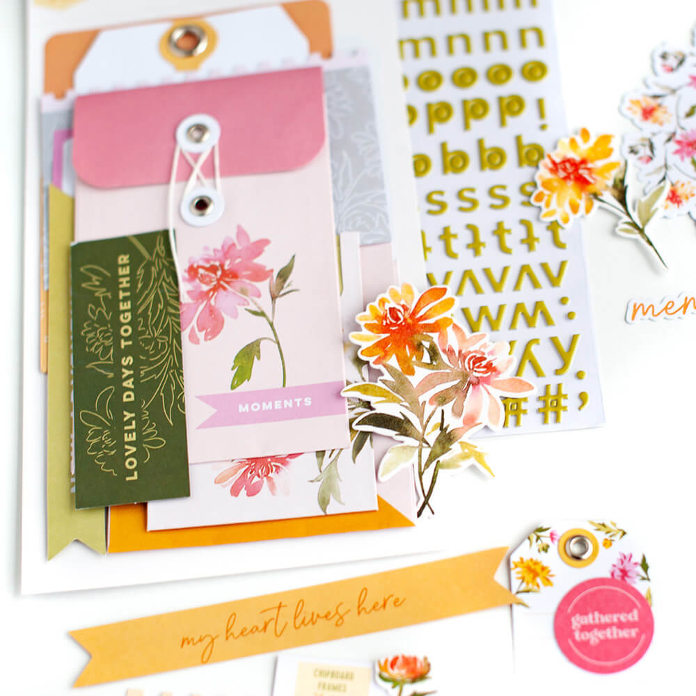Pinkfresh Studio - Chrysanthemum Collection - Journaling Bits 172922