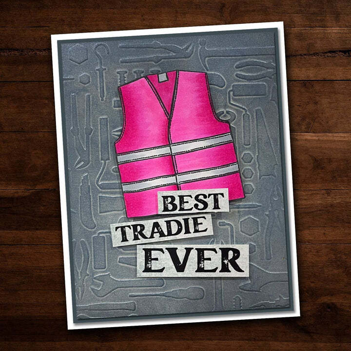Paper Rose Clear Stamp - Tradie Vest (4x4”) 18388