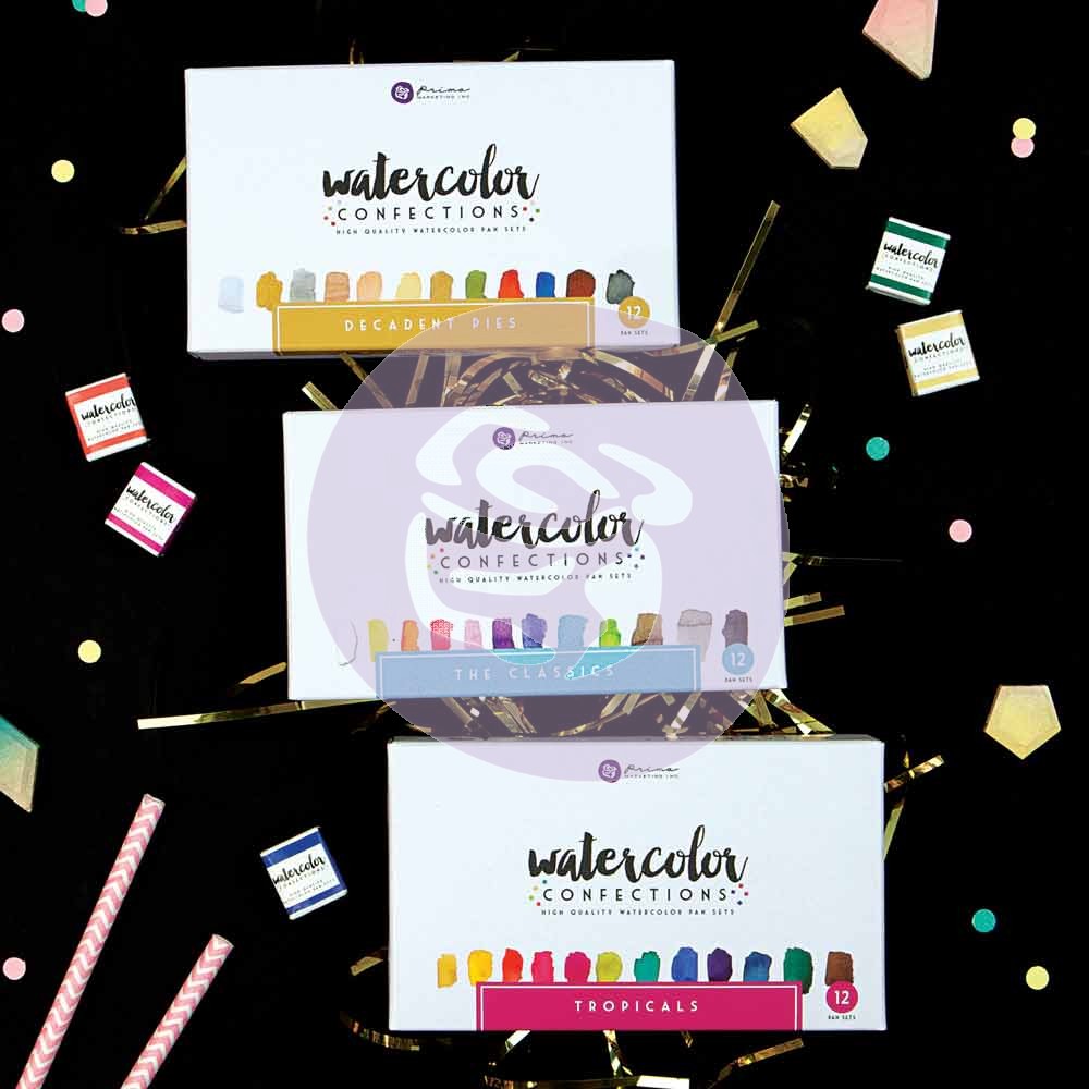 PRIMA MARKETING Watercolor Confections Watercolor Pans 12/Pkg - Pastel Dreams