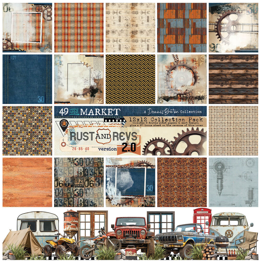 49 And Market Collection Pack 12"X12" - Rust & Revs 2.0