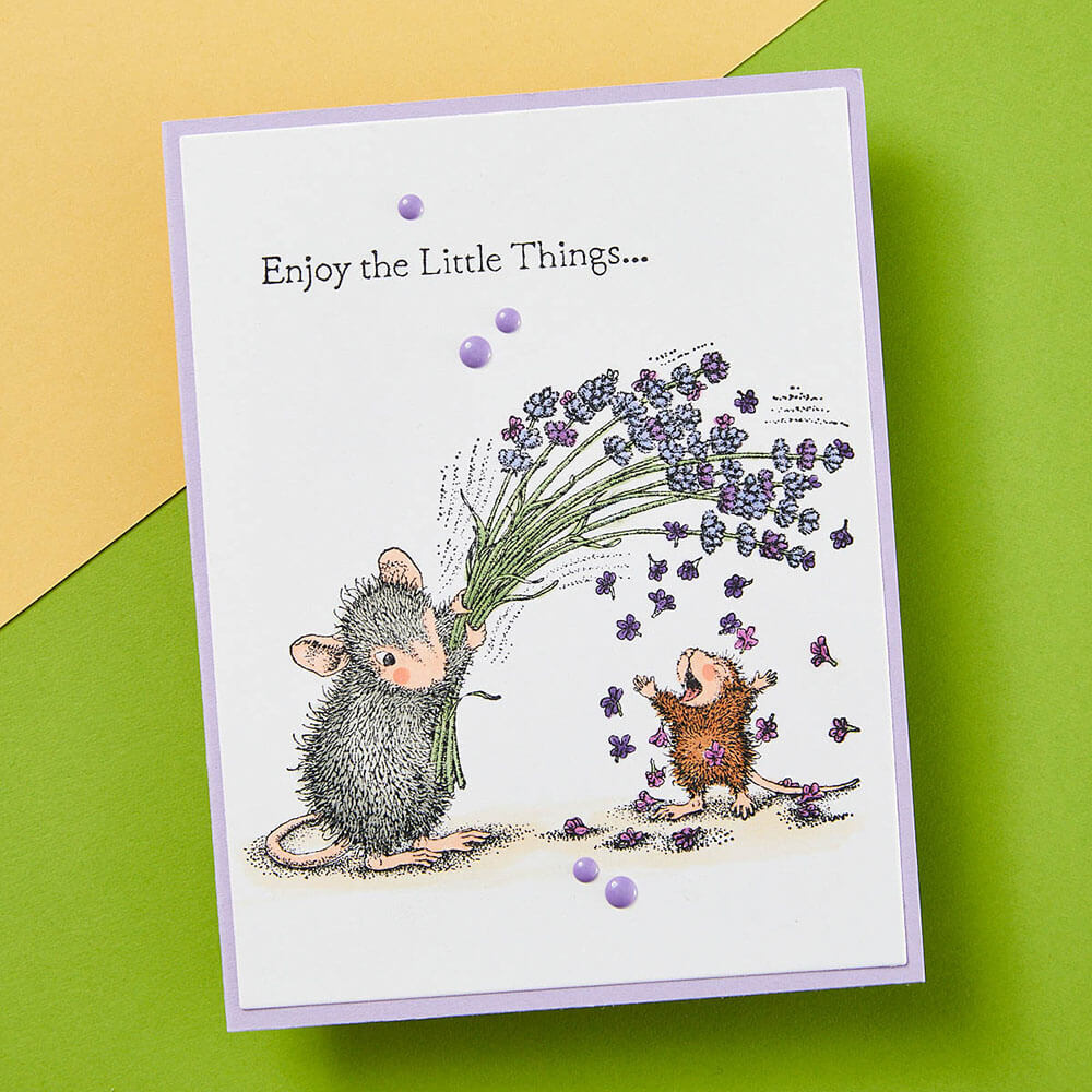 Spellbinders Cling Stamp - House-Mouse Spring Has Sprung Collection - Flower Shower