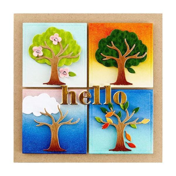 Spellbinders Etched Dies - Out and About Collection - Flowering Tree S1-138