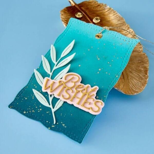 Spellbinders Etched Dies - Layered Best Wishes S1-181