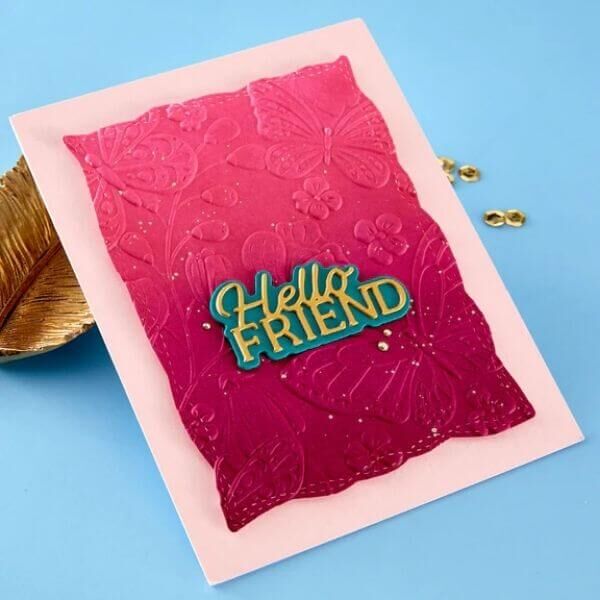 Spellbinders Etched Dies - Layered Hello Friend S1-184