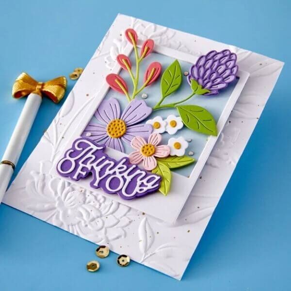 Spellbinders Etched Dies - Layered Thinking of You S1-186