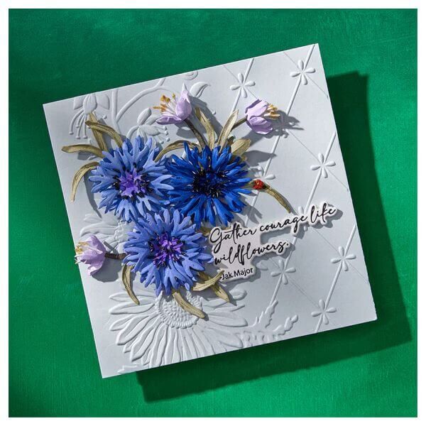 Spellbinders Etched Dies - Through the Meadow Collection - Bachelor Button (by Susan Tierney-Cockburn) S2-413