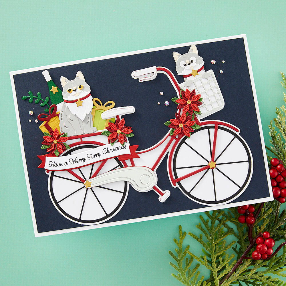 Spellbinders Etched Dies - Bibi's Cats and Pugs Collection - Cheerful Kittens (by Bibi Cameron) S4-1342