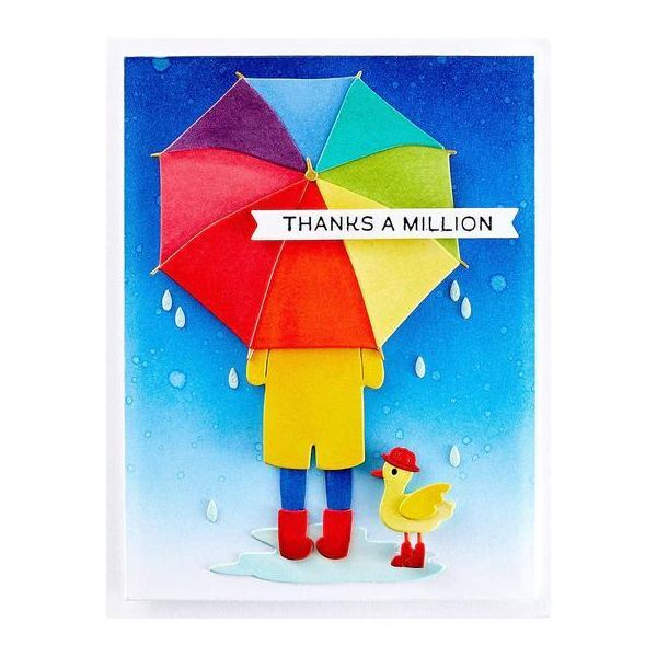 Spellbinders Etched Dies - Out and About Collection - Dancin' in the Rain S4-1350