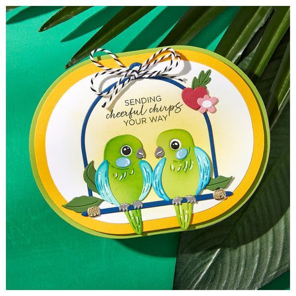 Spellbinders Etched Dies - Cheerful Chirps Collection - Pretty Birds S4-1406