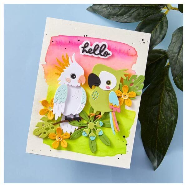 Spellbinders Etched Dies - Cheerful Chirps Collection - Flying High S4-1407