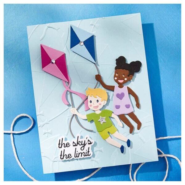 Spellbinders Etched Dies - Sky's the Limit Collection - Up and Away (by Simon Hurley) S4-1433