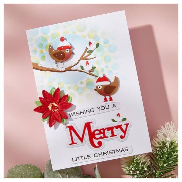 Spellbinders Etched Dies - All About Christmas Collection - Little Birdies (by Lisa Horton) S4-1453