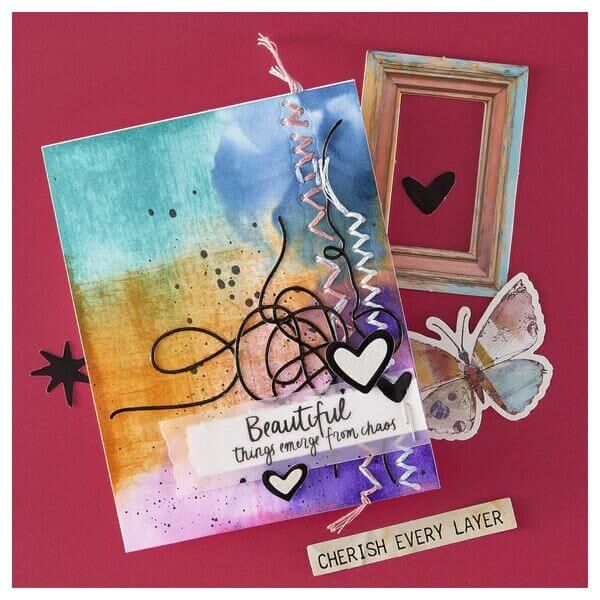 Spellbinders Etched Dies - Beautifully Imperfect Collection - Tangled Threads S4-1481