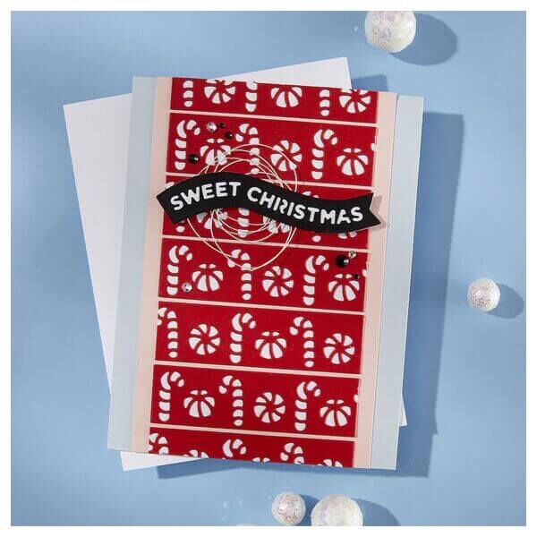 Spellbinders Etched Dies - Candy Christmas Collection - Sweet Borders (by Stamperia) S4-1486