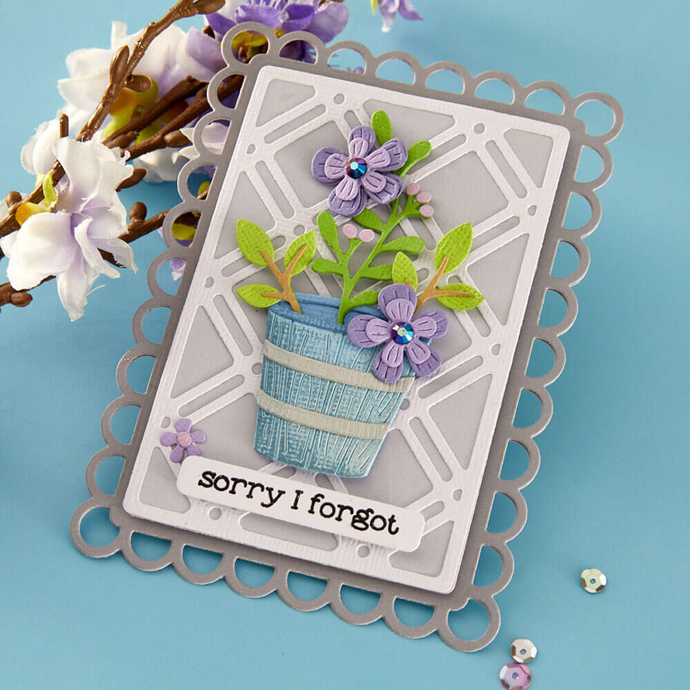 Spellbinders Etched Dies - Garden Planter (by Lisa Horton) S4-1515