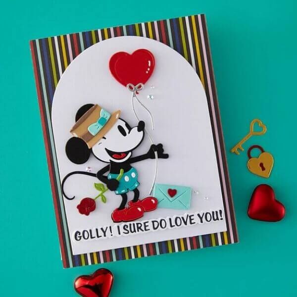 Spellbinders Etched Dies - Classic Mouse Love S4-1522
