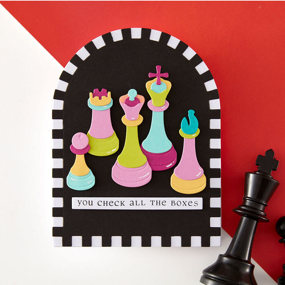 Spellbinders Etched Dies - Chess & Checkers S4-1534