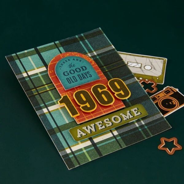 Spellbinders Etched Dies - Rustic Legend Numbers for Coordinating Stamp Set (with Simple Stories) S4-1536