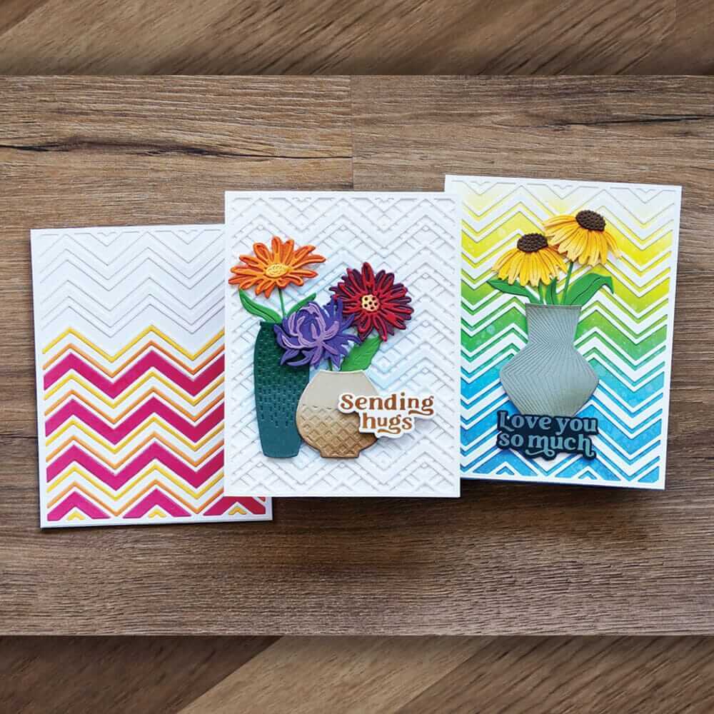 Spellbinders Etched Dies - Zig Zag Chevron (by Simon Hurley) S5-582