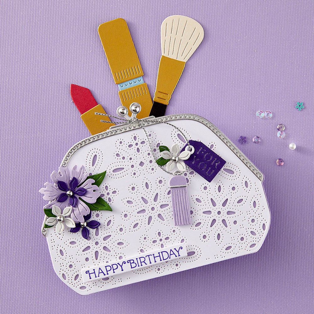 Spellbinders Etched Dies - Gorgeous You Collection - Gorgeous You Makeup Bag