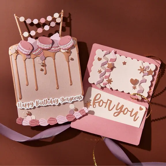 Spellbinders Etched Dies - Treat Yourself Gift Card Holder Dies Bougie Birthday by Nina Boettcher