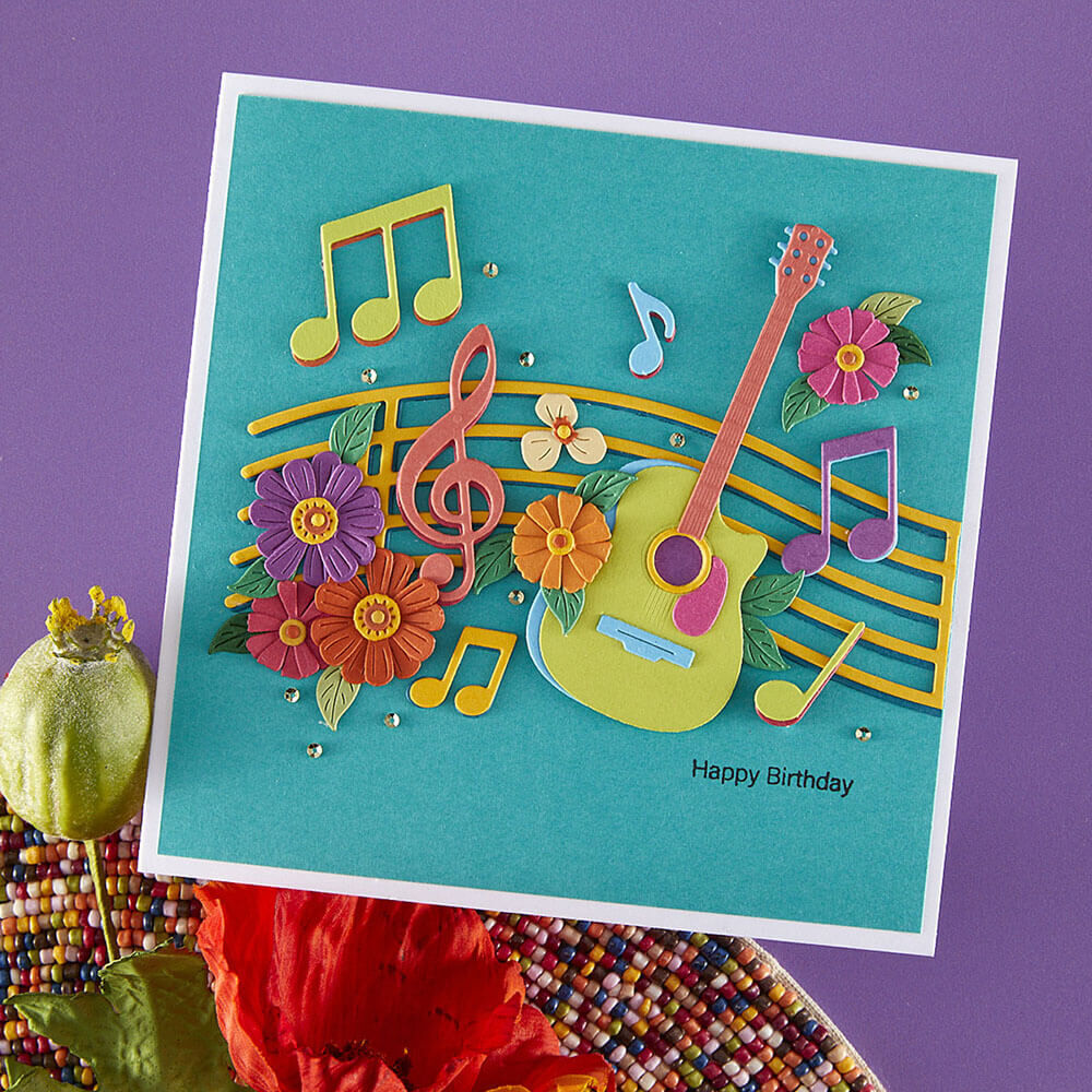 Spellbinders Dies - Bibi's Musical Notes Collection - Musical Notes & Stave Pop-Up (by Bibi Cameron) S5-687