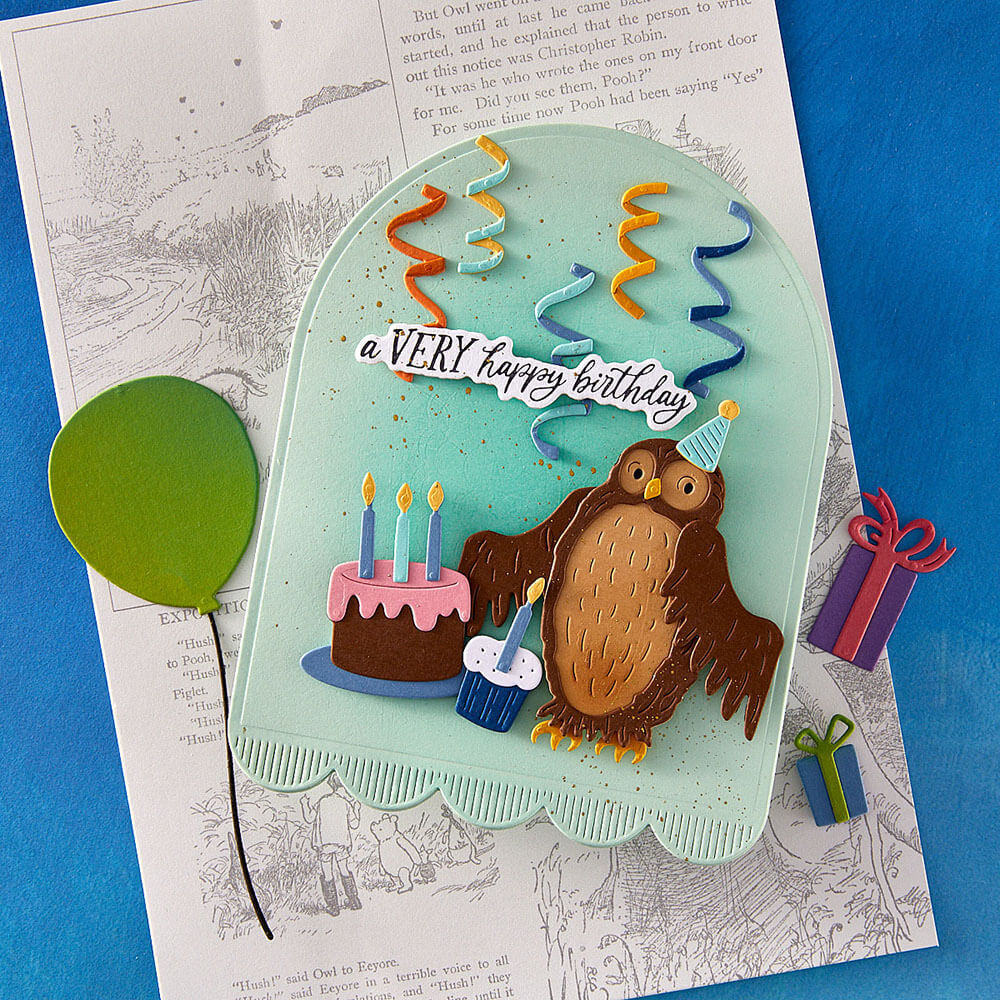 Spellbinders Dies - Say Cheese Classic Pooh Birthday Collection - Rabbit & Owl (by Simple Stories) S5-706