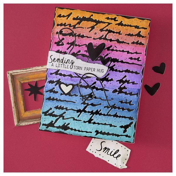 Spellbinders Etched Dies - Beautifully Imperfect Collection - Deckled Edge Script S5-710