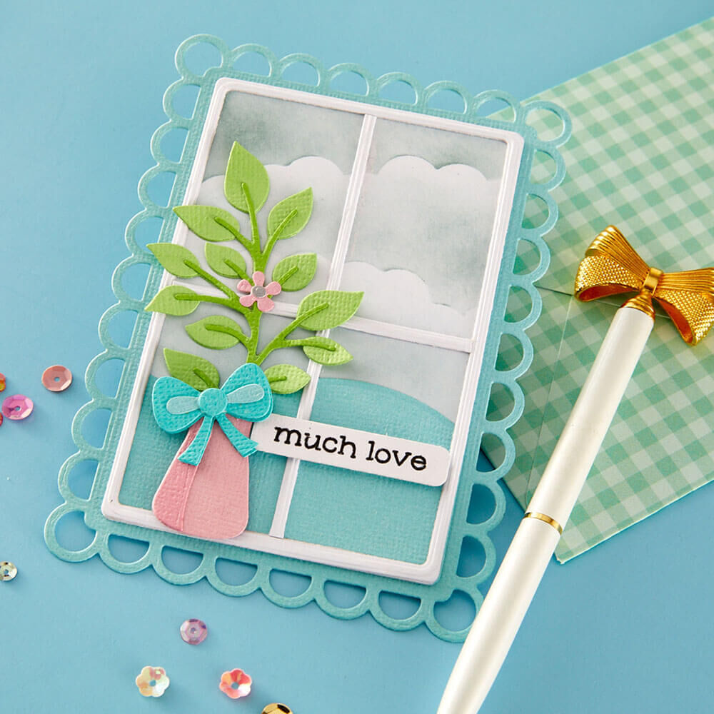 Spellbinders Etched Dies - Open Lace Frame and Landscapes (by Lisa Horton) S5-748