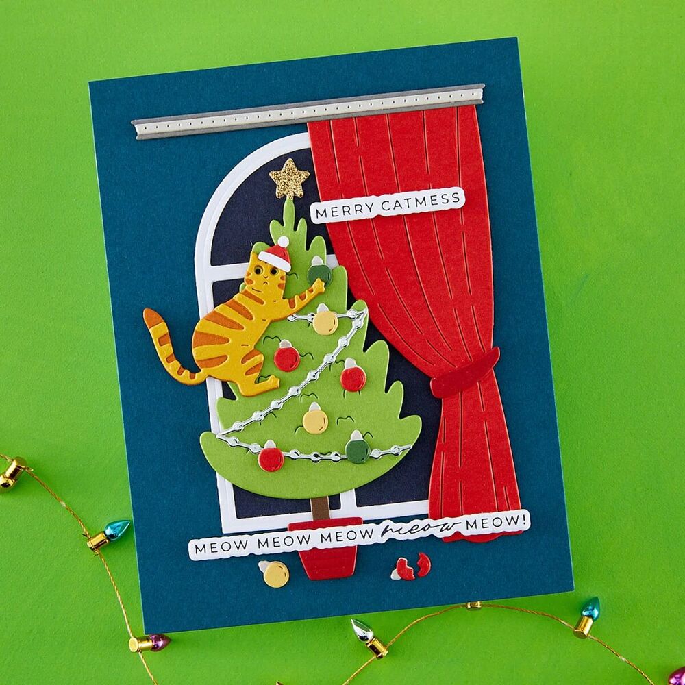 Spellbinders Etched Dies - Christmas Cats Window View (by Yana Smakula) S5-761