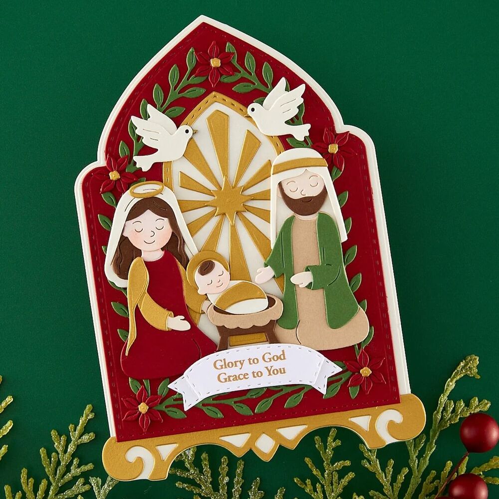 Spellbinders Etched Dies - Nativity Blessings (by Bibi Cameron) S5-765