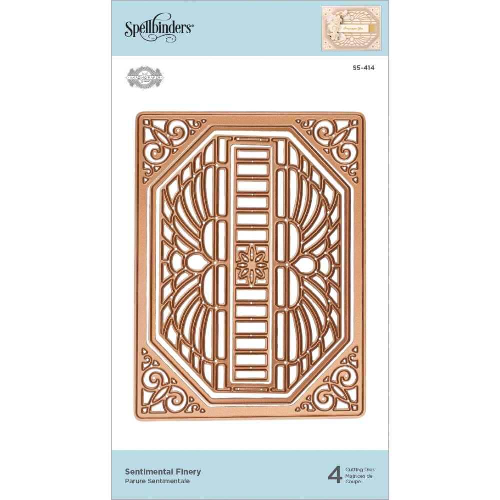 Spellbinders Flourished Fretwork Etched Die By Becca Feeken - Sentimental Finery