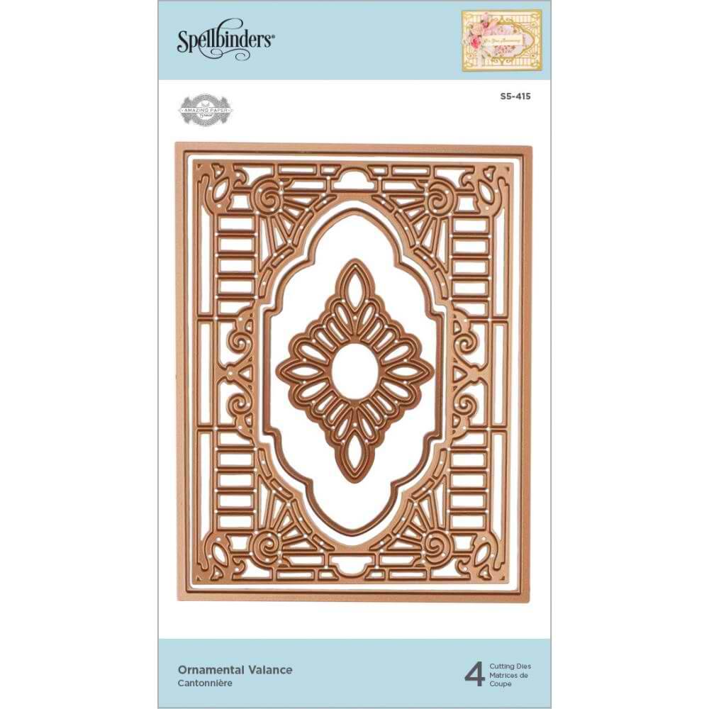 Spellbinders Flourished Fretwork Etched Die By Becca Feeken - Ornamental Valance