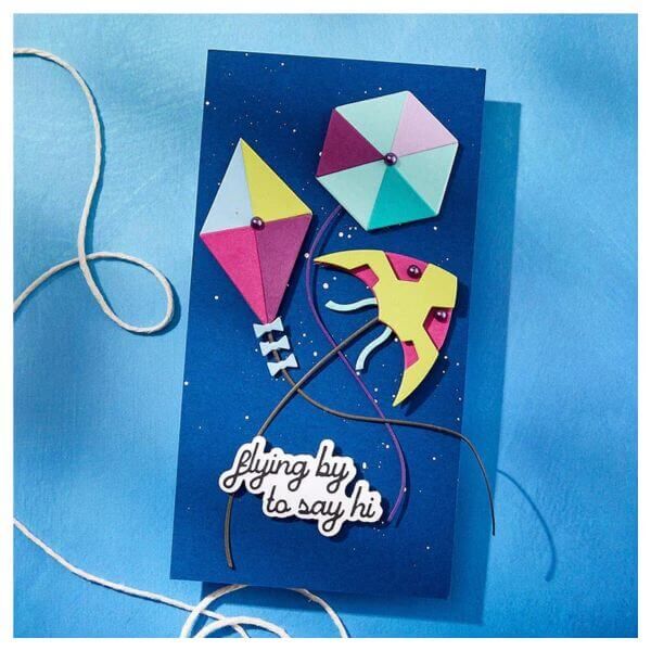 Spellbinders Etched Dies - Sky's the Limit Collection - Fly a Kite S6-252