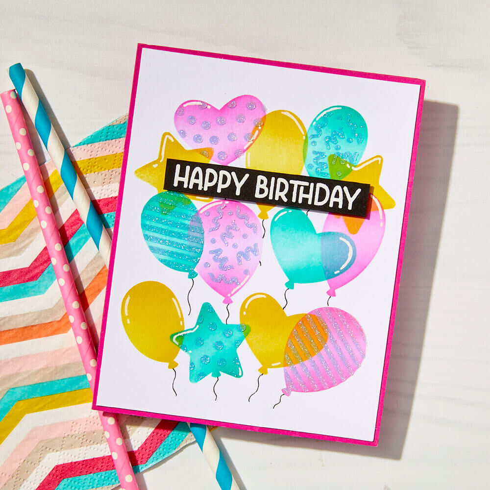 Hero Arts Stencil - Let's Celebrate Collection - Balloons SA299