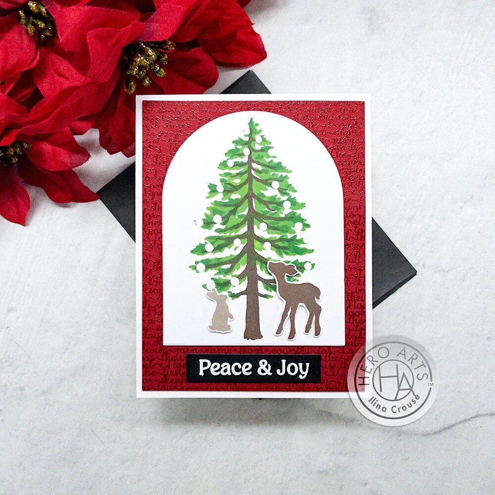 Hero Arts Clear Stamps and Dies - Color Layering Seasonal Tree SB376