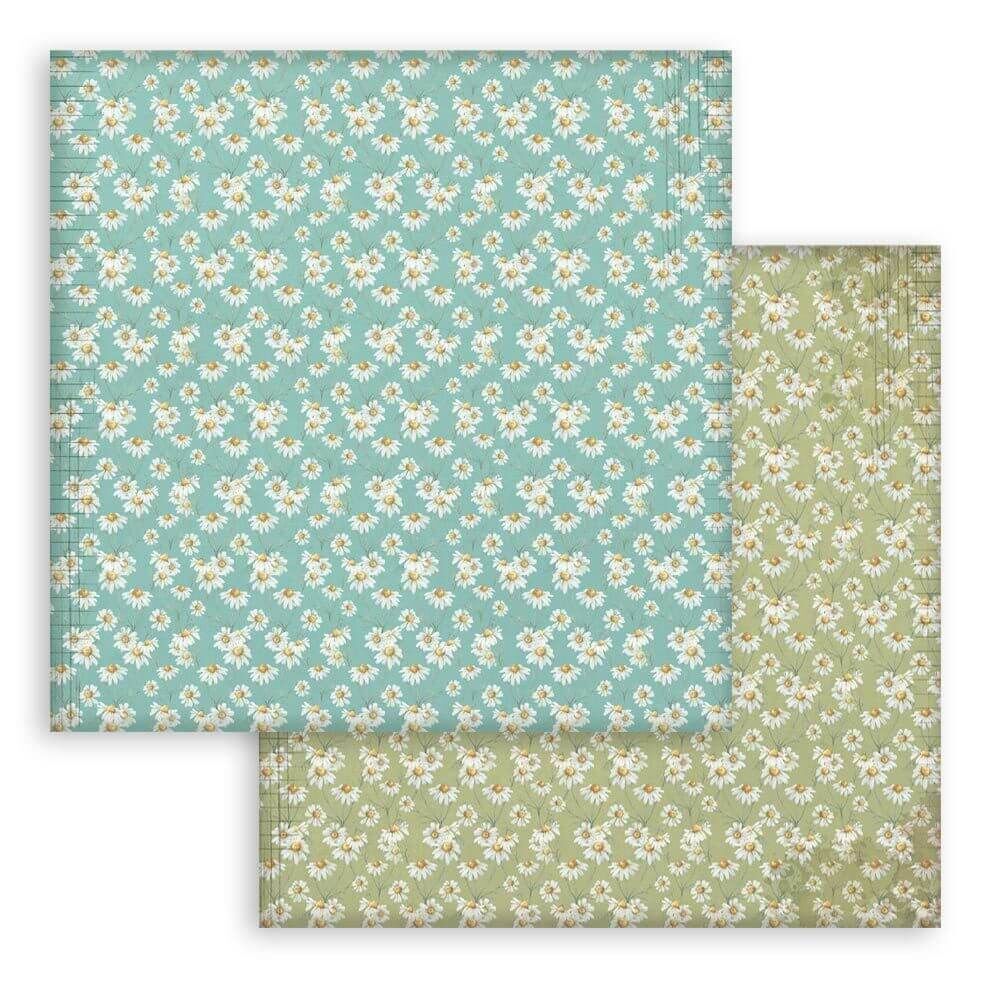 Stamperia Backgrounds Double-Sided Paper Pad 8"X8" 10/Pkg - Daisy Art SBBS139