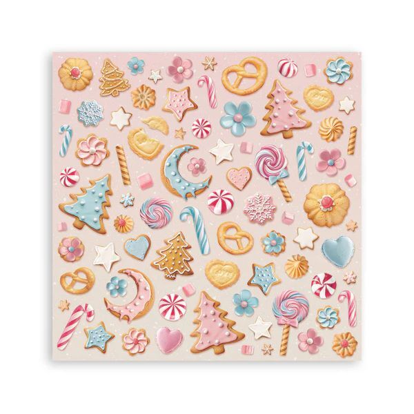 Spellbinders Single Sided Paper Pad 12x12" - Candy Christmas Collection - Candy Christmas (by Stamperia) SBBXLB27