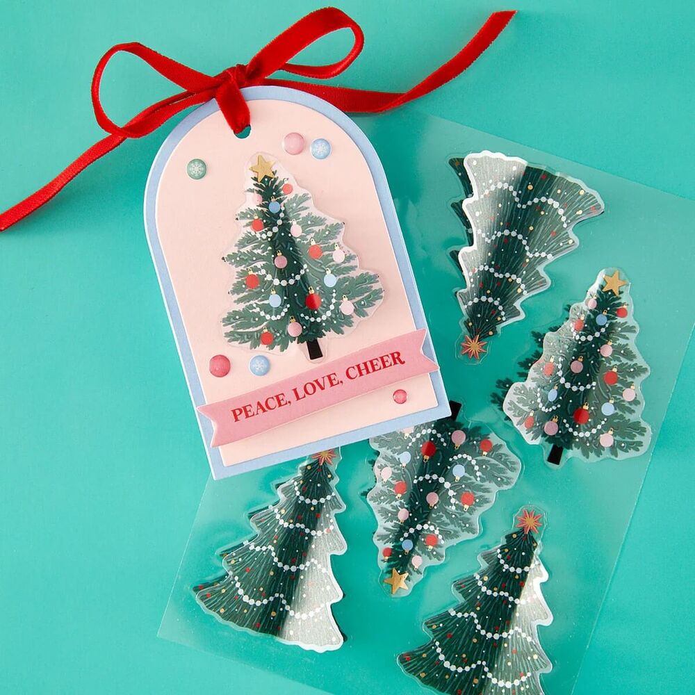 Spellbinders Dimensional Stickers - Dear Santa Christmas Trees SCSE-052
