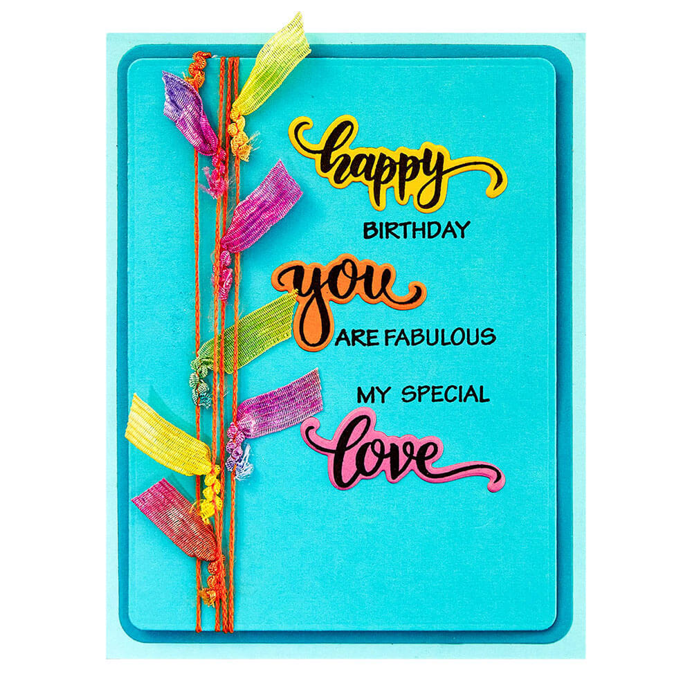 Stampendous Clear Stamps and Die Set - All The Sentiments Collection - All The Sentiments